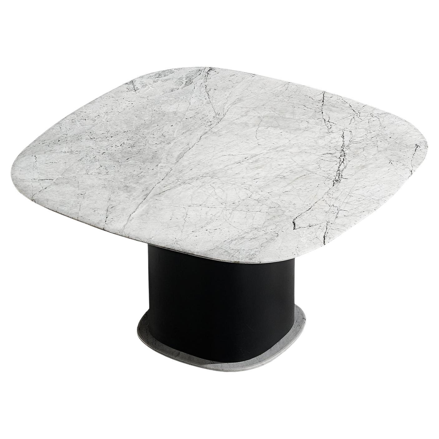 How do you attach a marble top to a table?