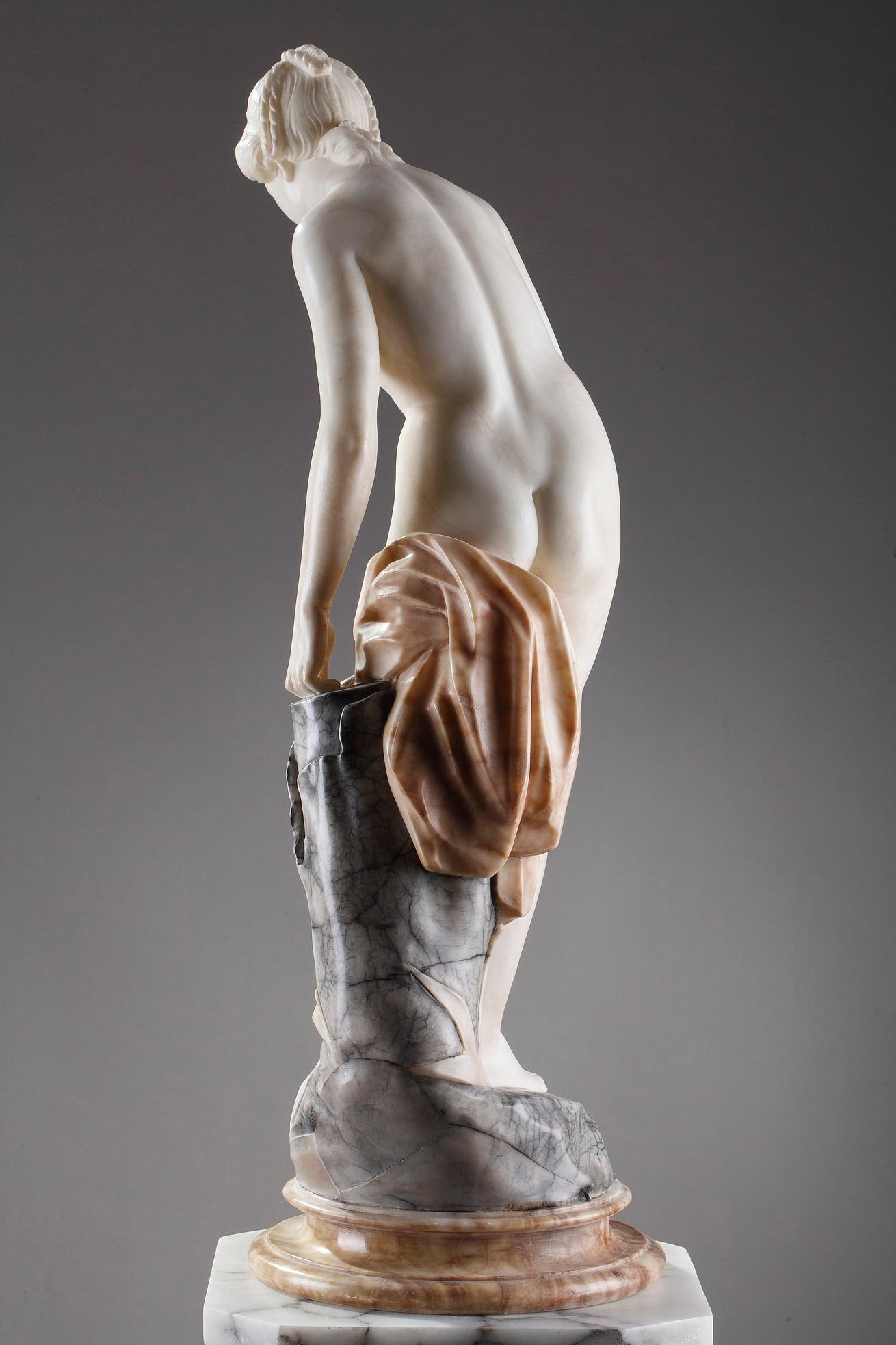 Marble Statue Bather or Nymph Going in the Bath after Falconet 4