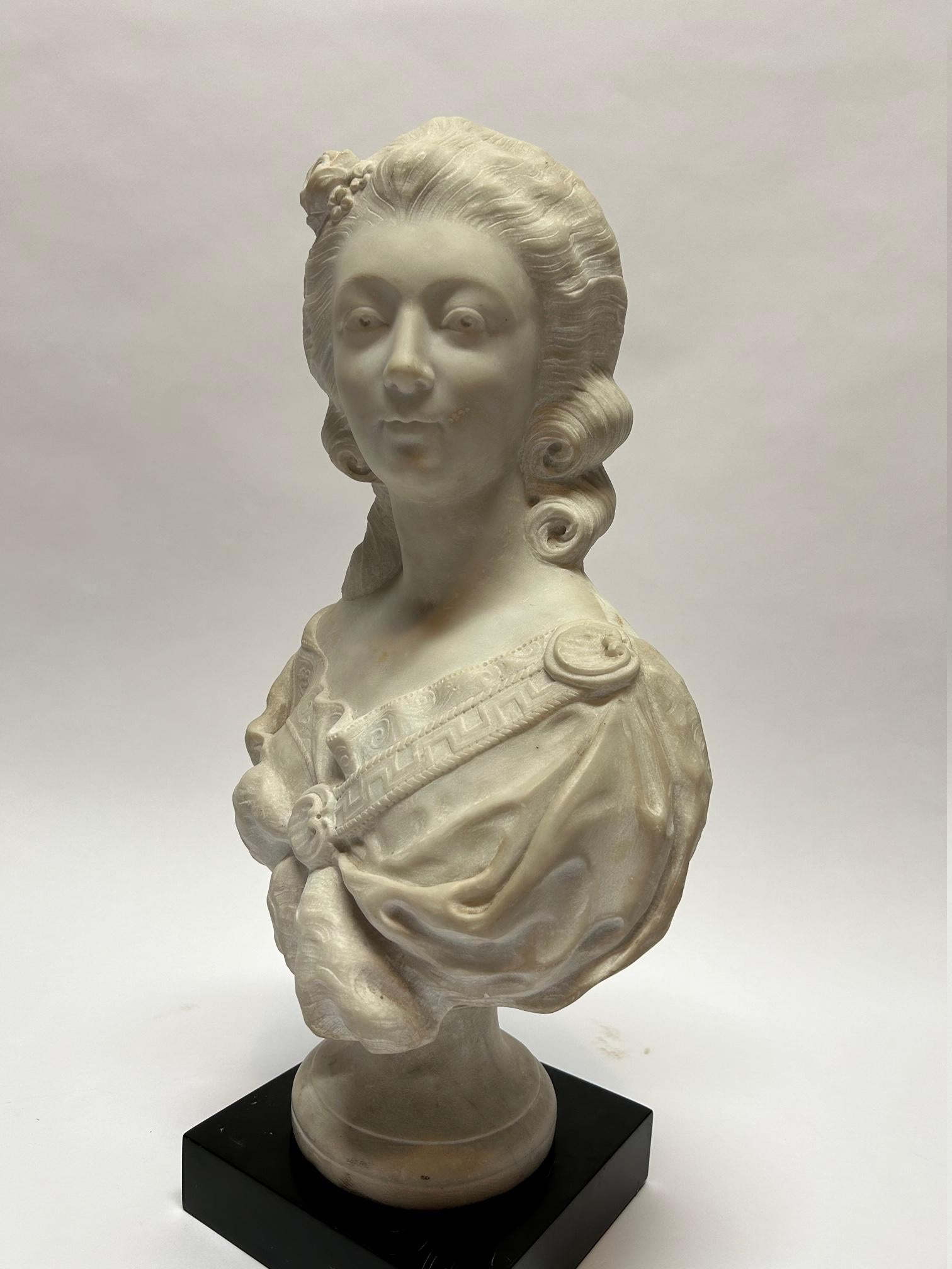 beautiful marble statue of Marie Antoinette
Queen consort of France.