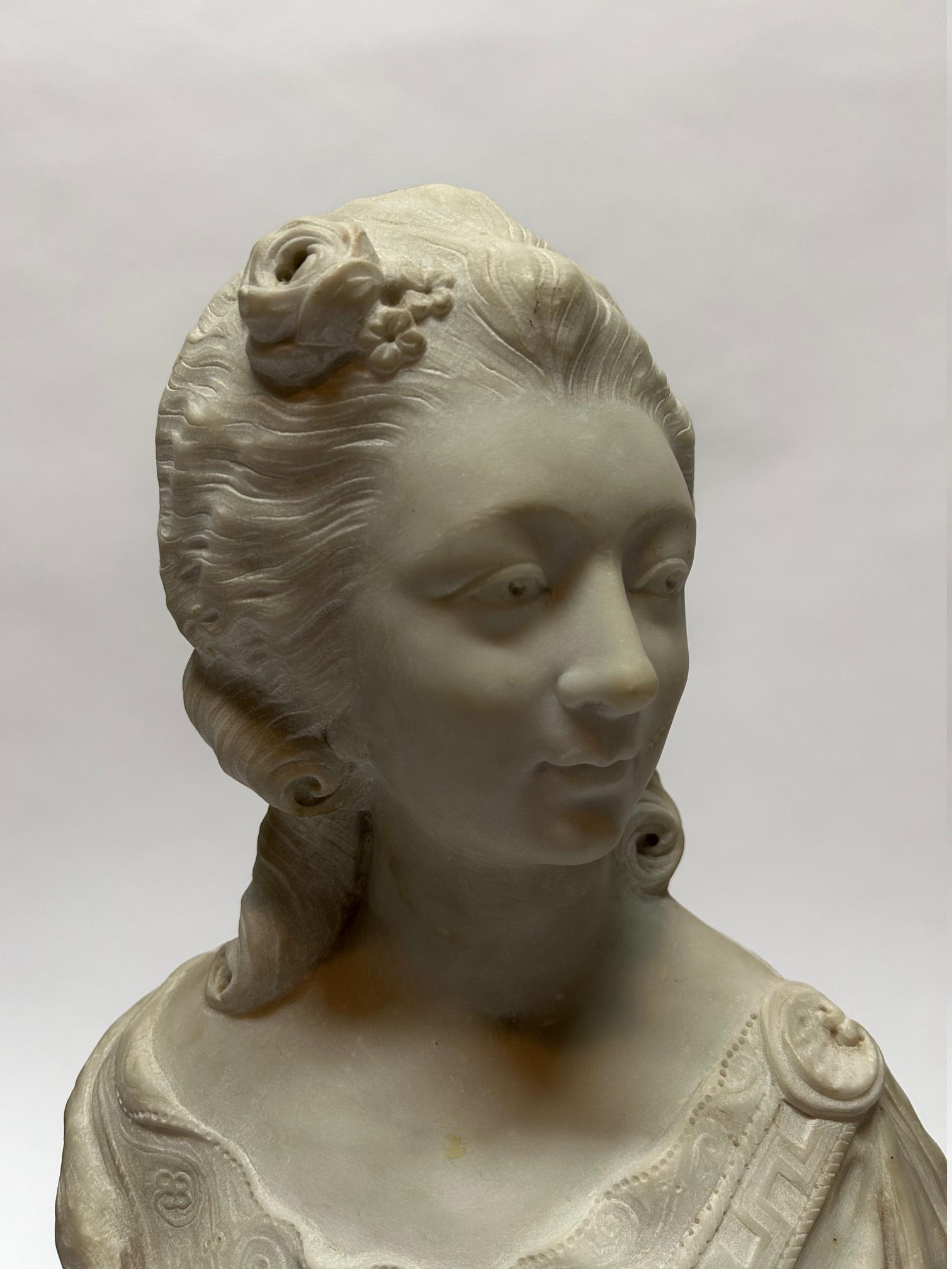 Marble Statue Marie Antoinette For Sale 1