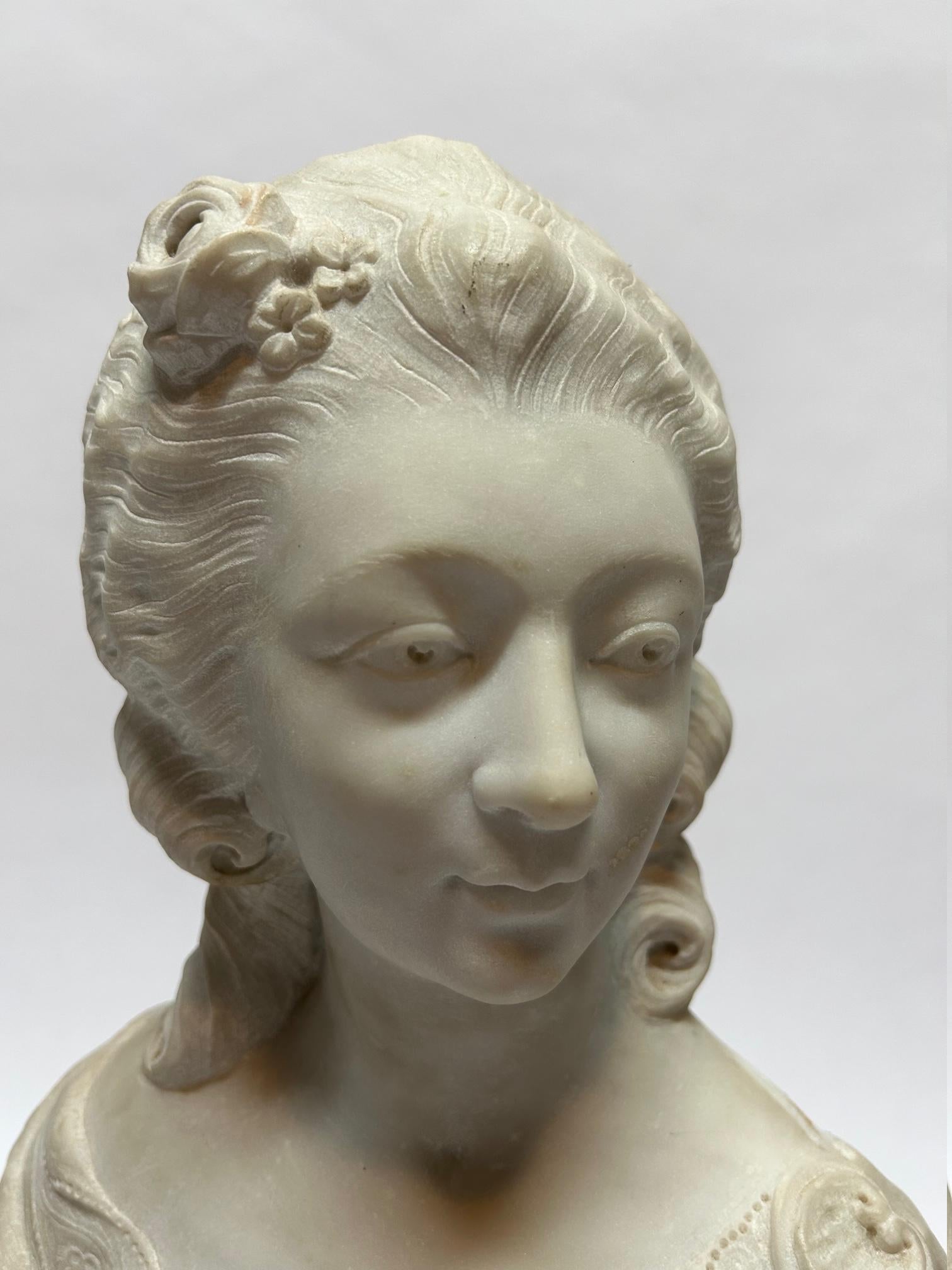 Marble Statue Marie Antoinette For Sale 2