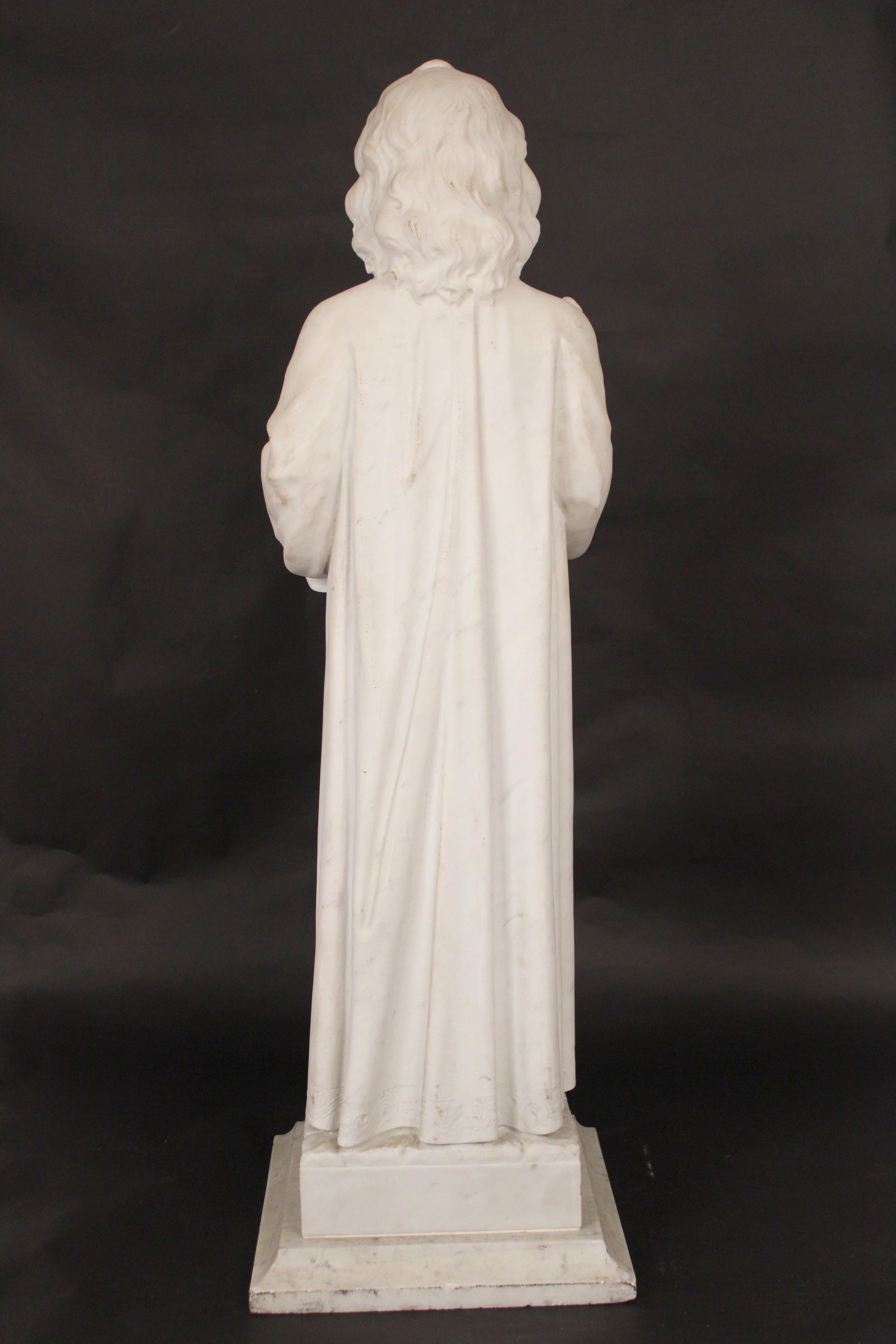 Marble Statue of a Young Girl For Sale 5