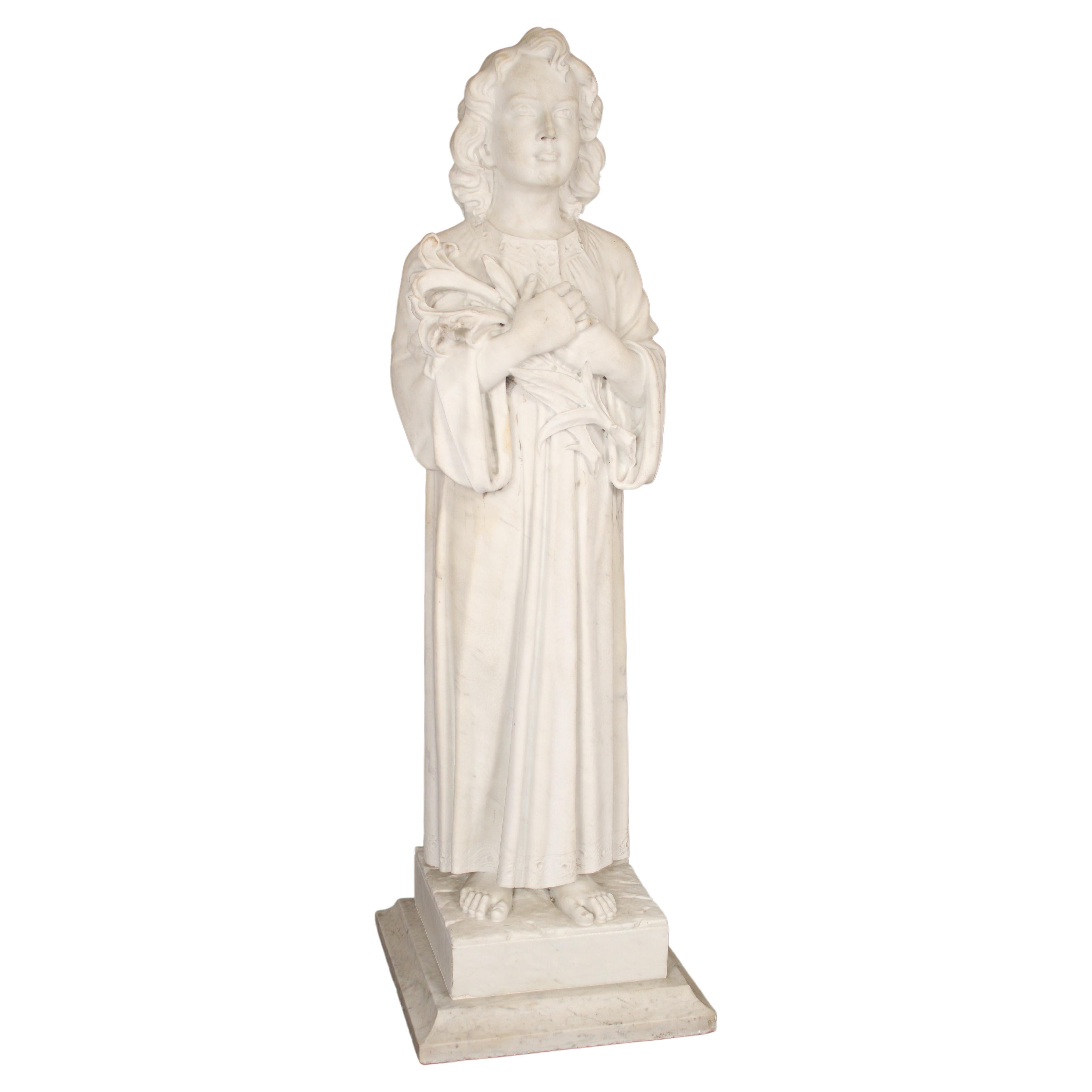 Marble Statue of a Young Girl For Sale