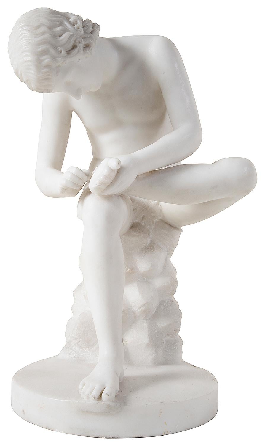 Marble Statue of 'Boy with Thorn', 19th Century 2