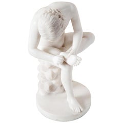 Marble Statue of 'Boy with Thorn', 19th Century