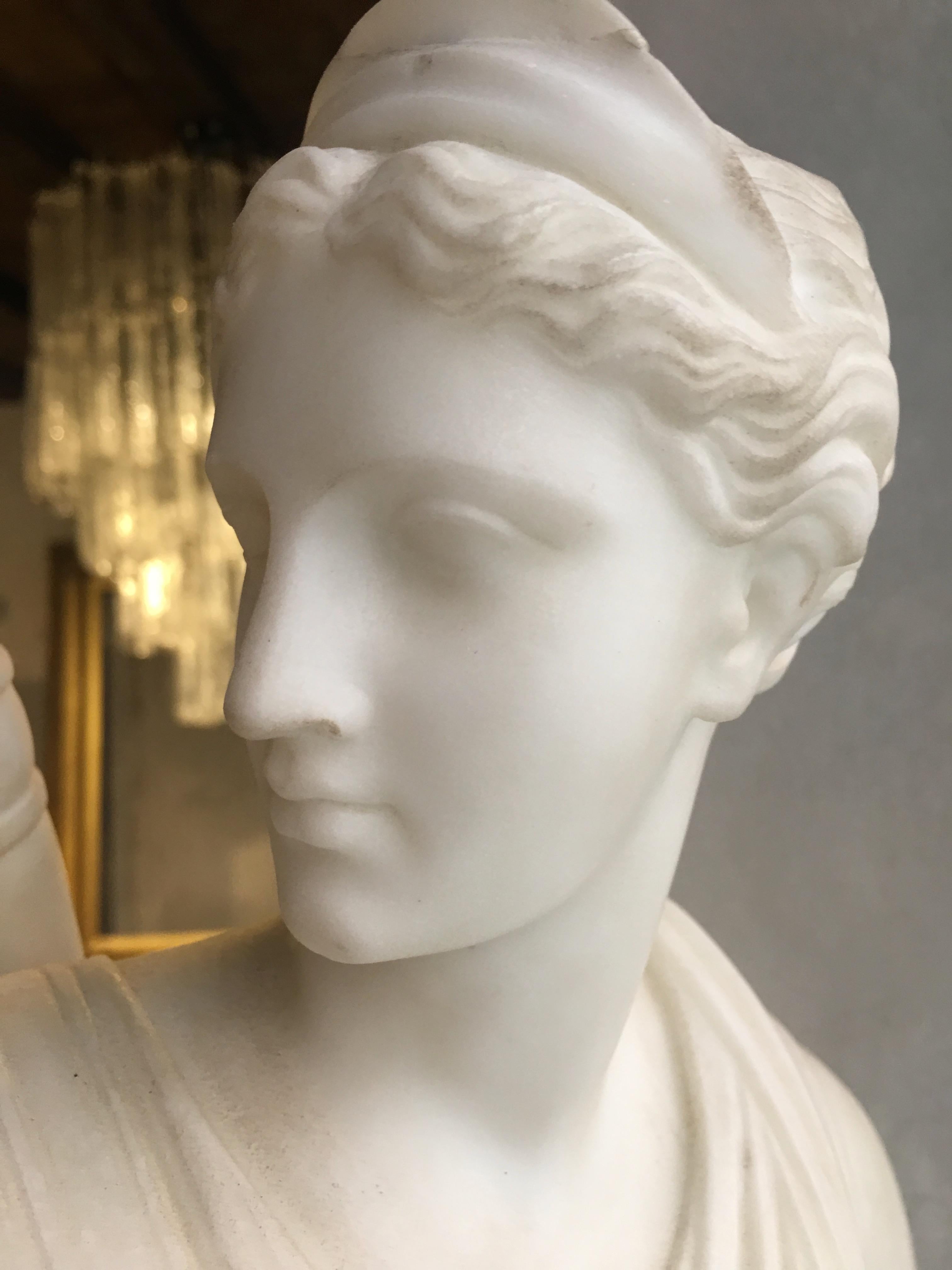 Marble Statue of Diana the Huntress, Italy, Tuscany, 1850 2