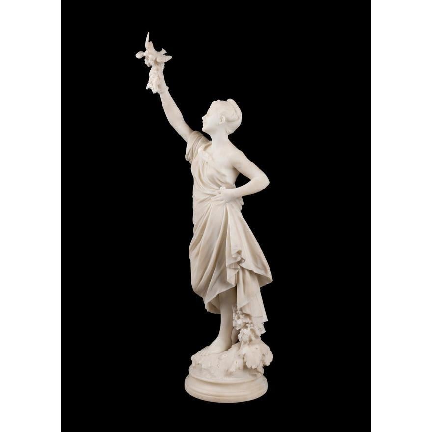 Statue de dame en marbre Bon état - En vente à Atlanta, GA