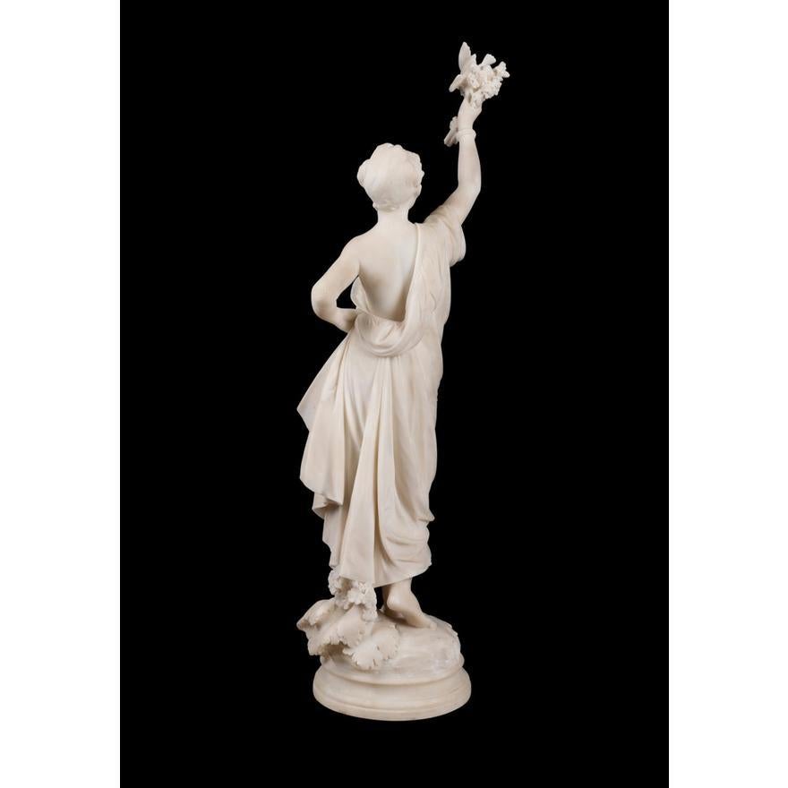 Statue de dame en marbre en vente 1