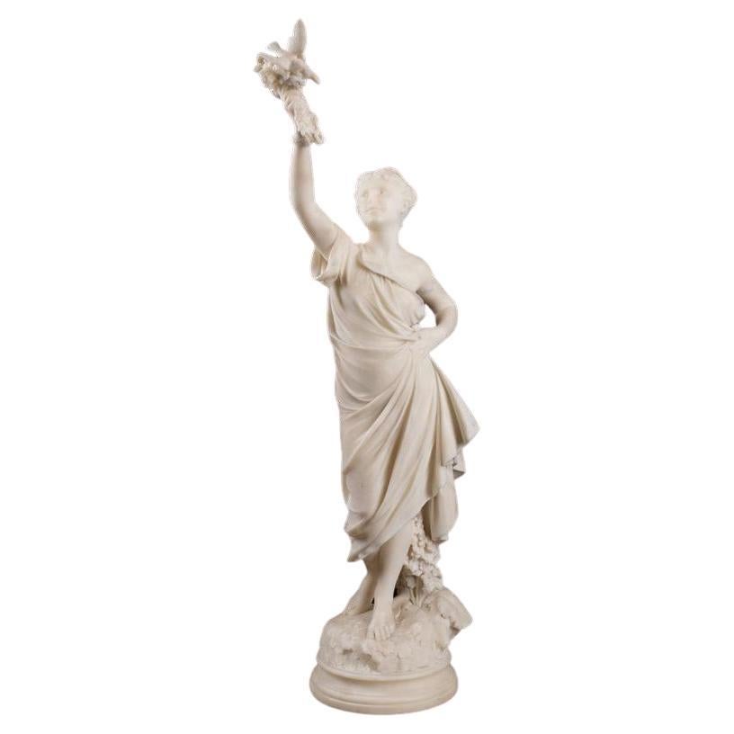 Statue de dame en marbre en vente