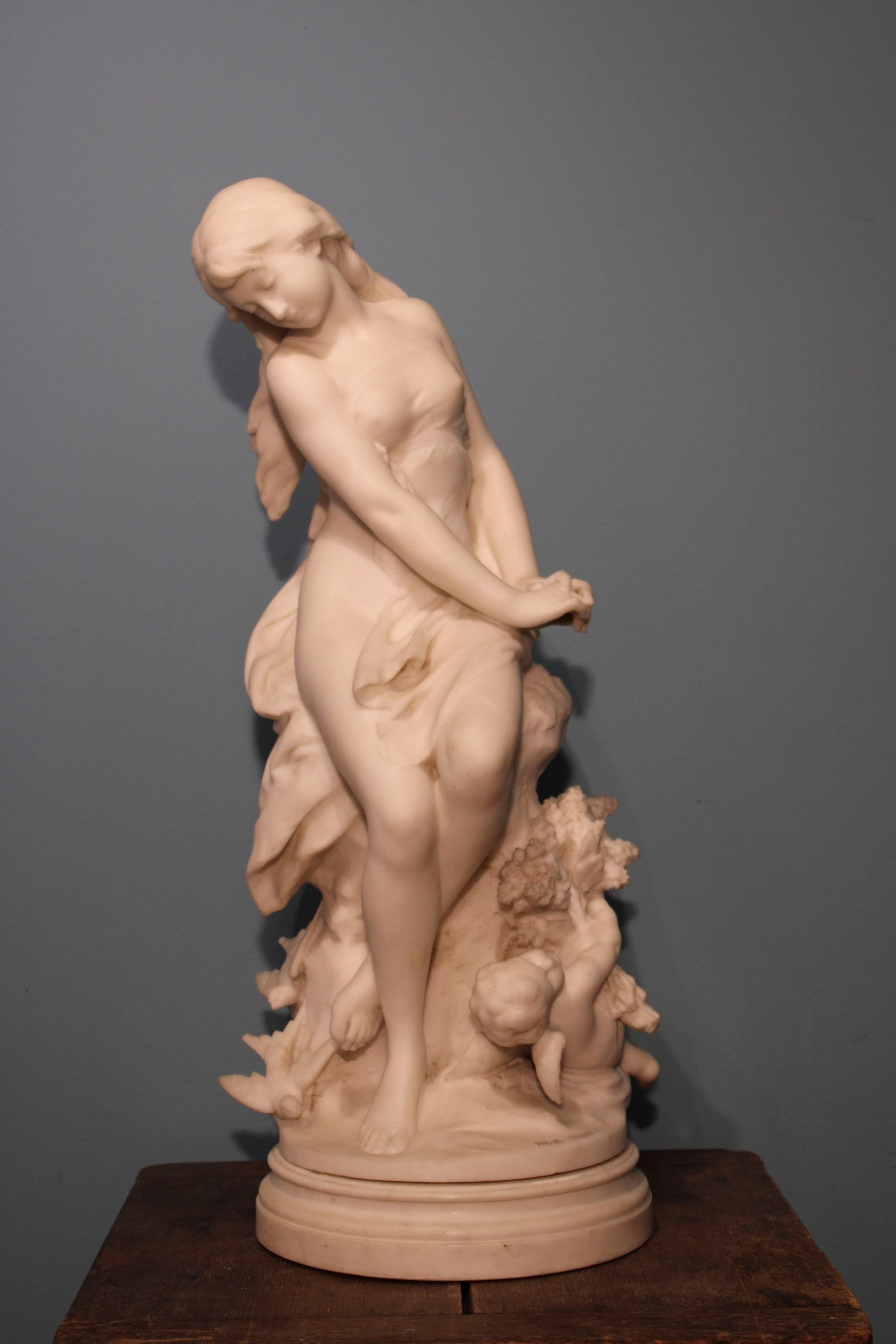 Mathurin MOREAU (1822-1912), French sculptor. 
Carrara marble, signed.