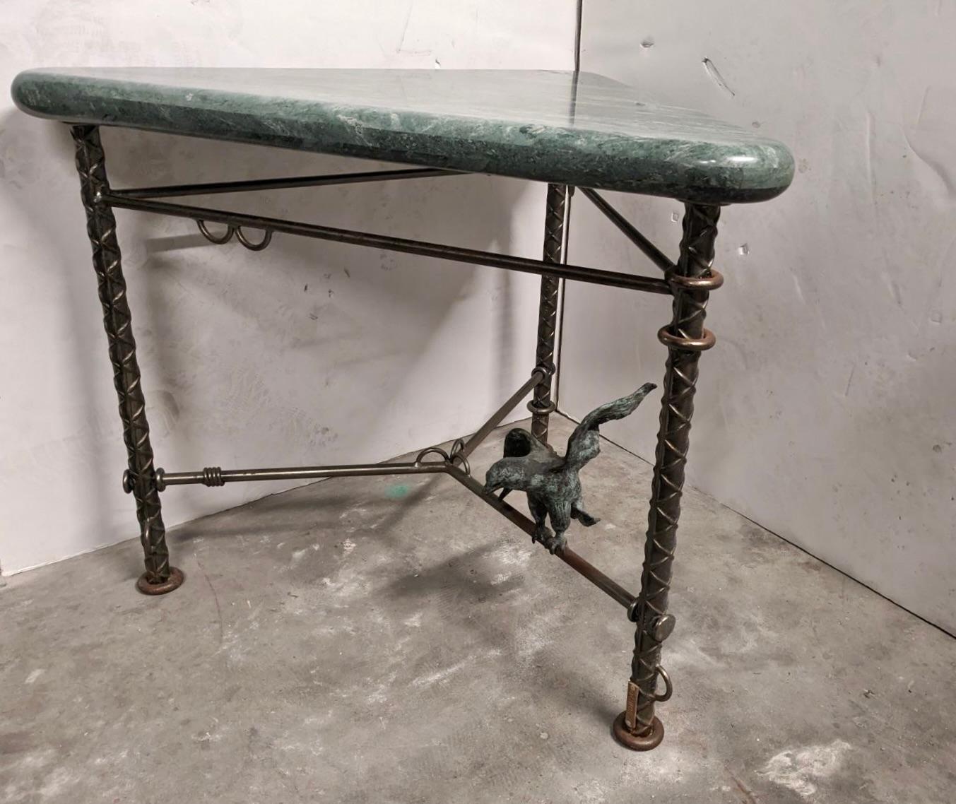 20th Century Marble, Steel, and Bronze Center Table by Ilana Goor For Sale