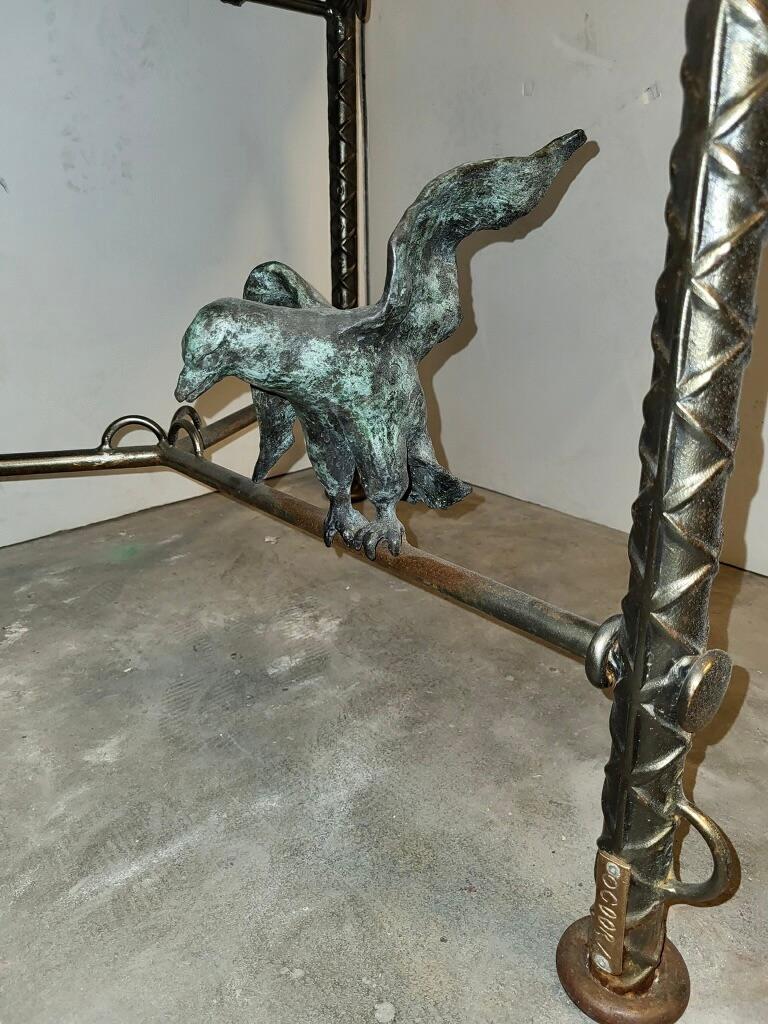 Marble, Steel, and Bronze Center Table by Ilana Goor For Sale 3