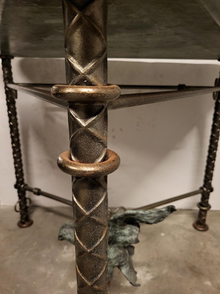 Marble, Steel, and Bronze Center Table by Ilana Goor For Sale 5