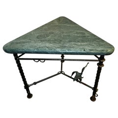 Table centrale en marbre, acier et bronze par Ilana Goor