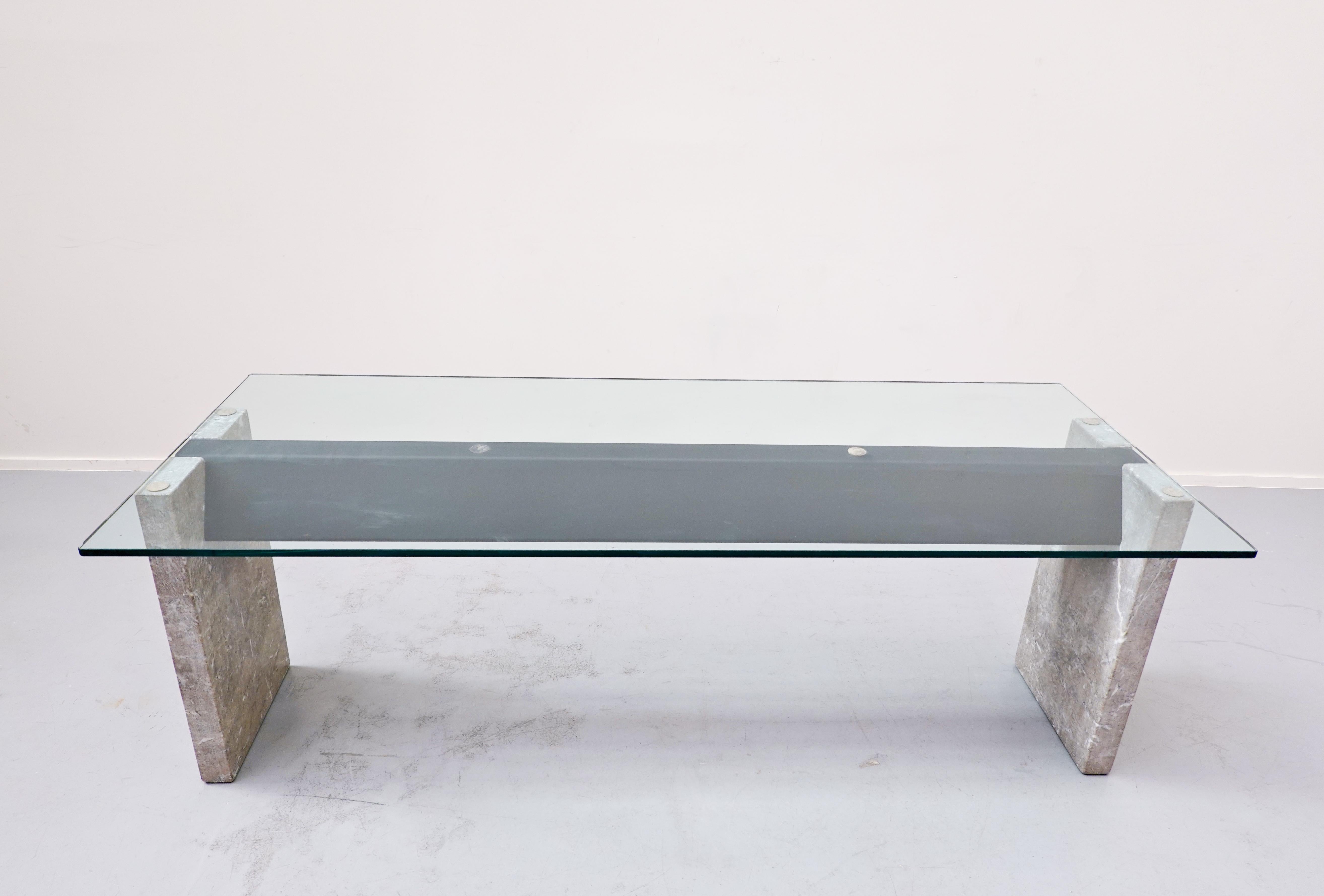 Marble, Steel and Glass Top Dining Table by Lazzotti for Up&Up 7