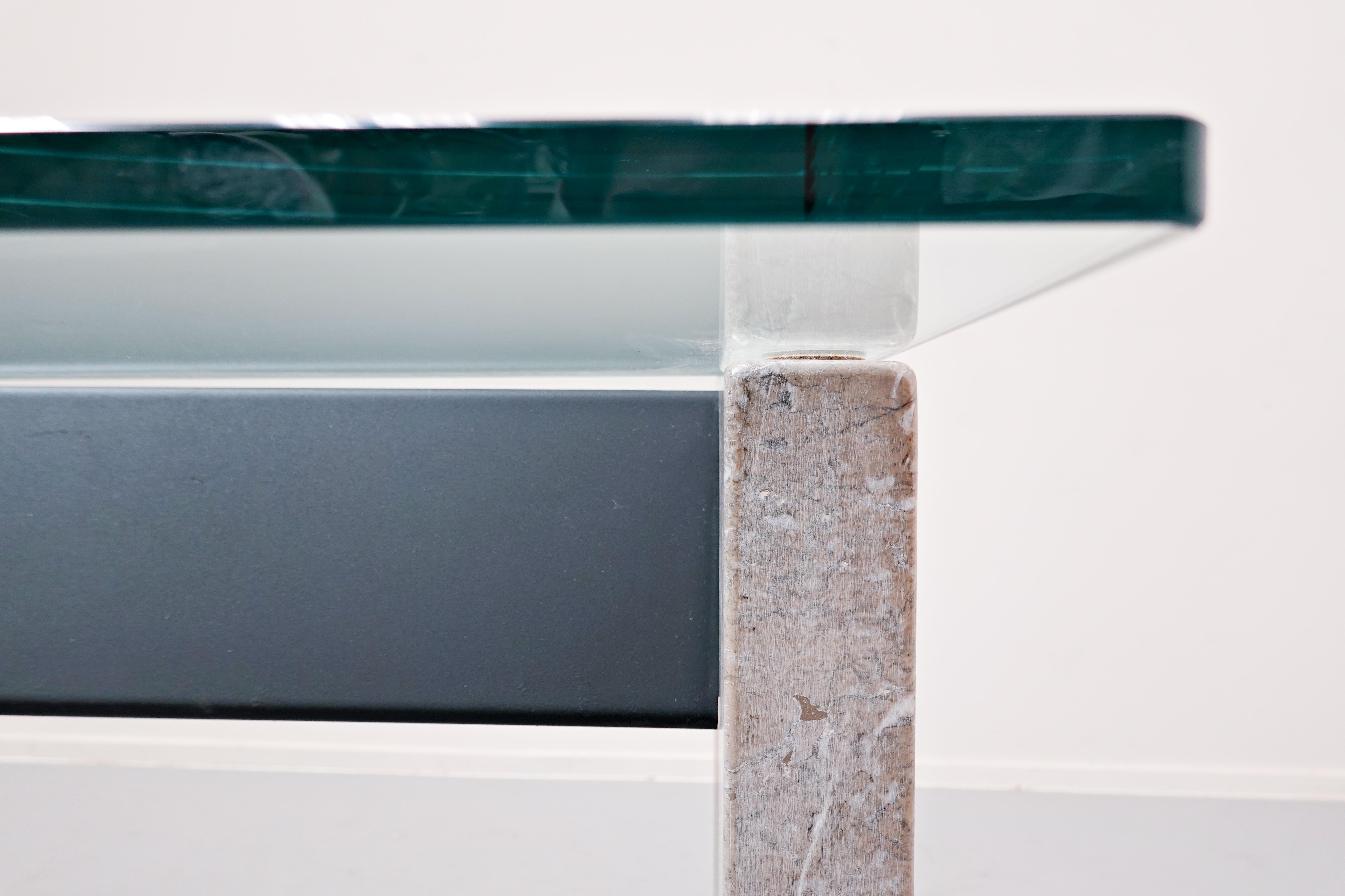 Marble, Steel and Glass Top Dining Table by Lazzotti for Up&Up 8