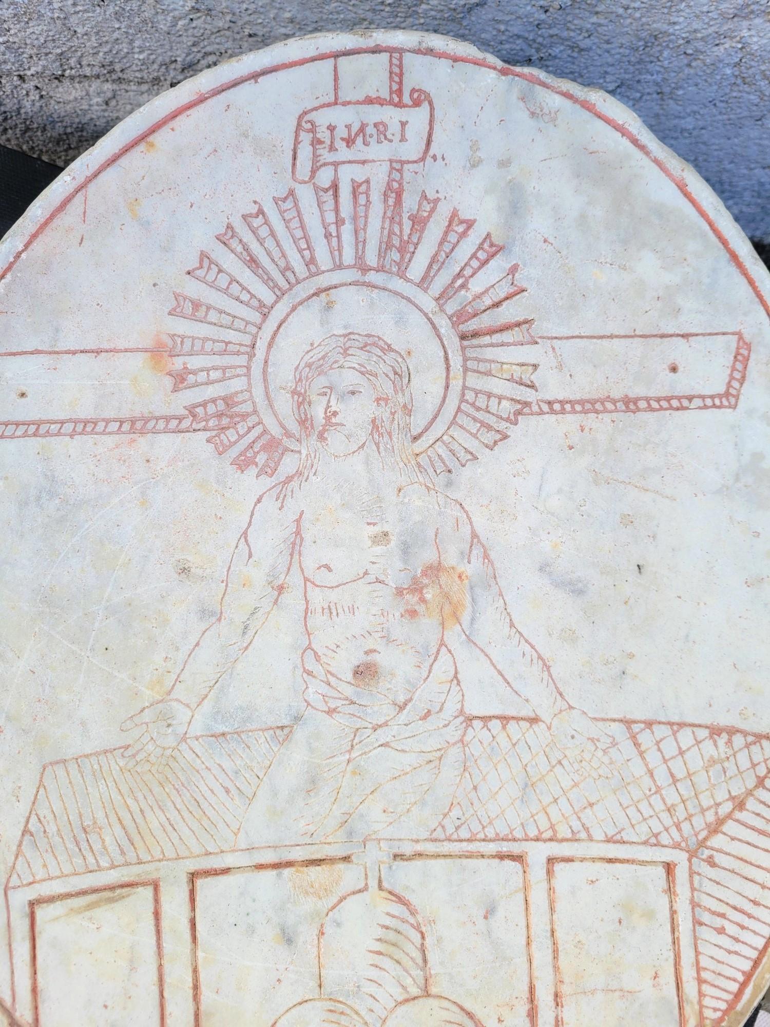 Steele en marbre, Christ de la résurrection, 16e/17e siècle en vente 3