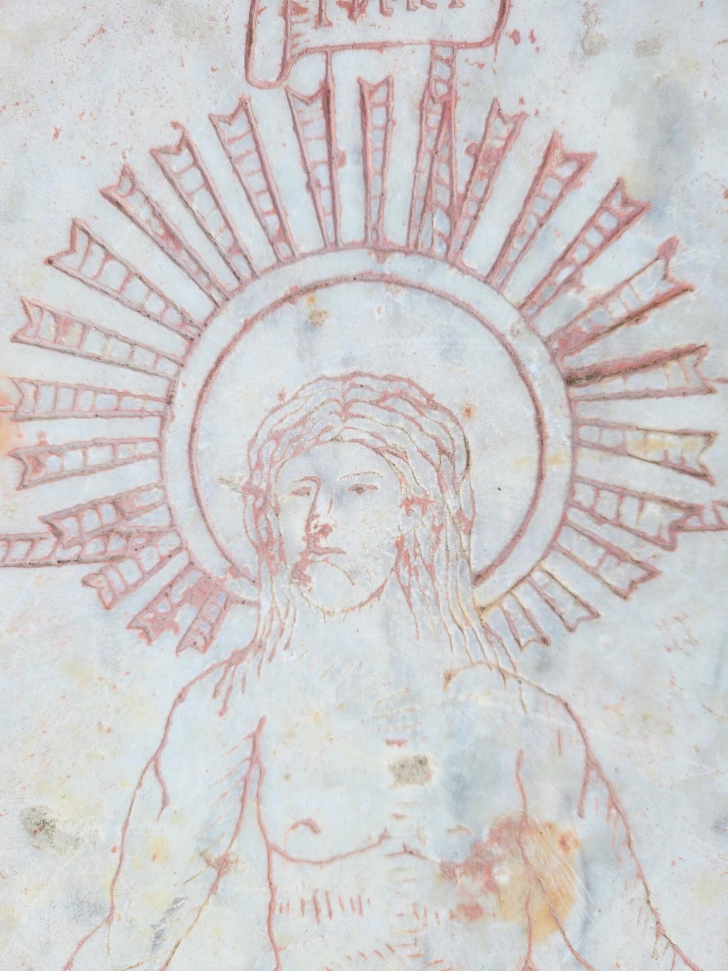 italien Steele en marbre, Christ de la résurrection, 16e/17e siècle en vente