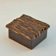 Marble Stone Box with Bronze Lid