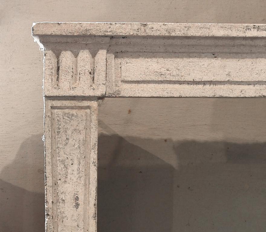 French Marble stone fireplace mantel 18th Century For Sale