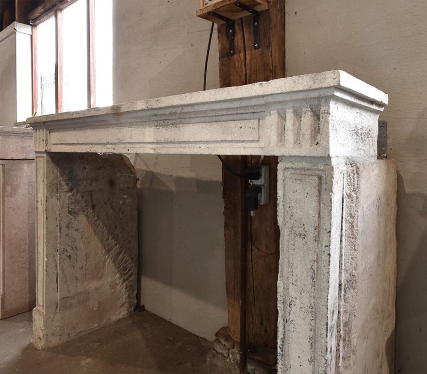 Late 18th Century Marble stone fireplace mantel 18th Century For Sale