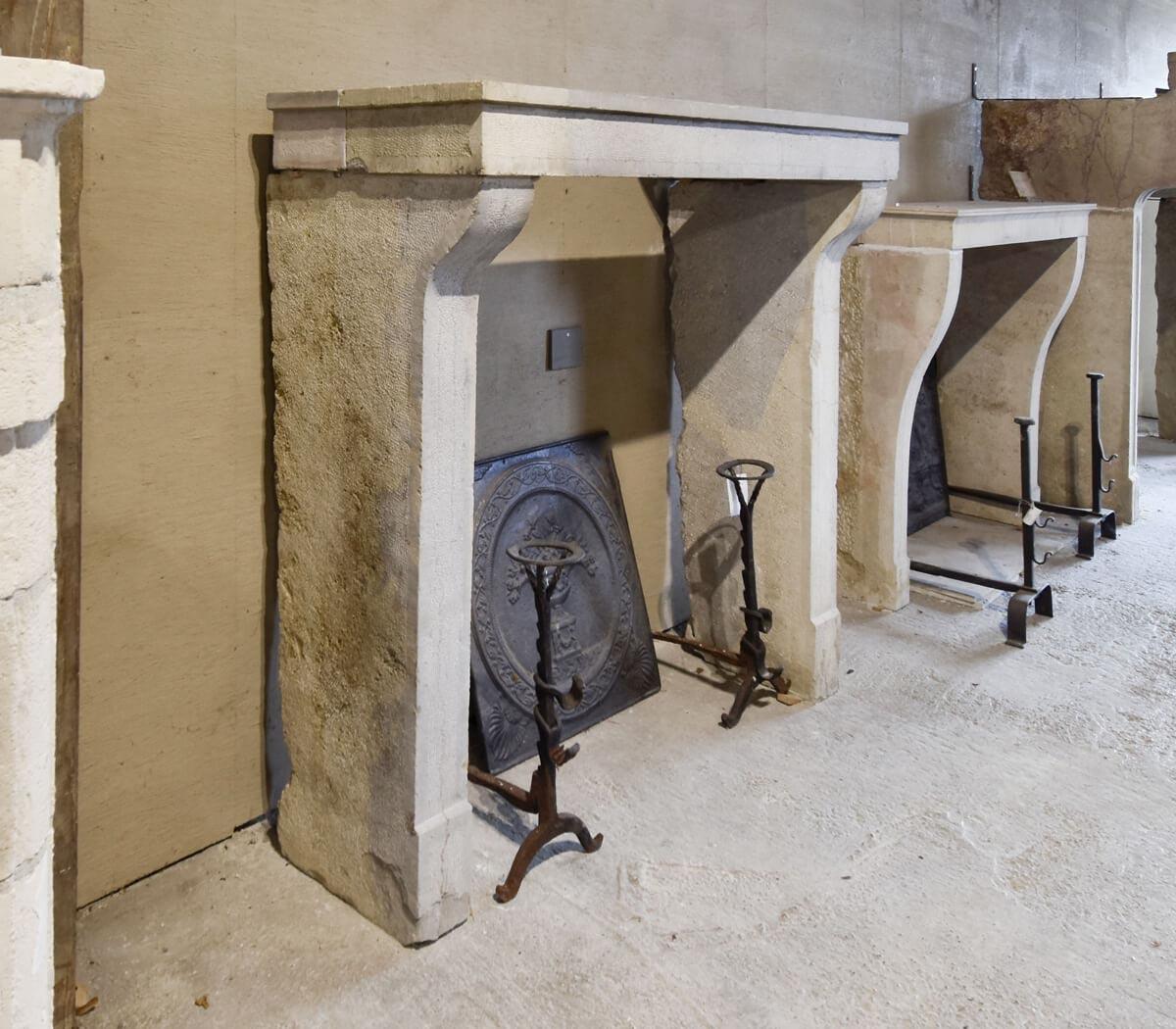 Beautiful marble stone fireplace mantel from the 19th Century
to place around the chimney.