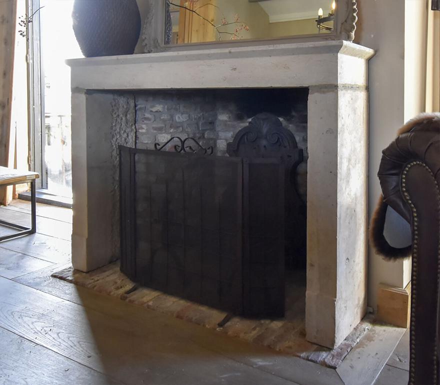 Mid-19th Century Marble stone fireplace mantel 19th Century