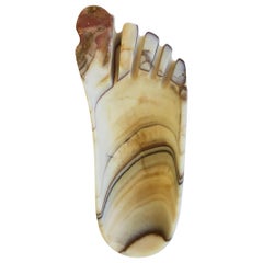 Marble Stone Foot Sculpture Jewelry or Trinket Dish