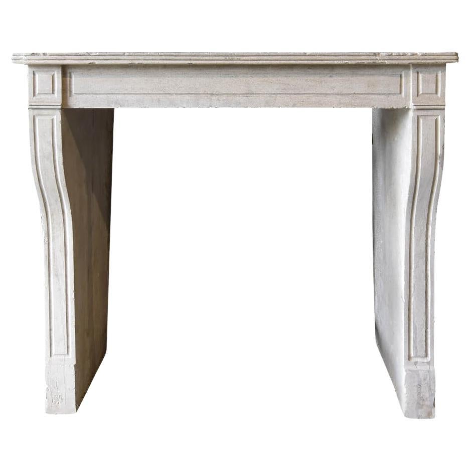 Marble stone front fireplace mantel 19th Century For Sale