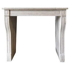 Marble stone front fireplace mantel 19th Century