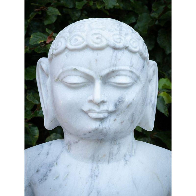 Indian Marble Stone Jain Statue from India For Sale