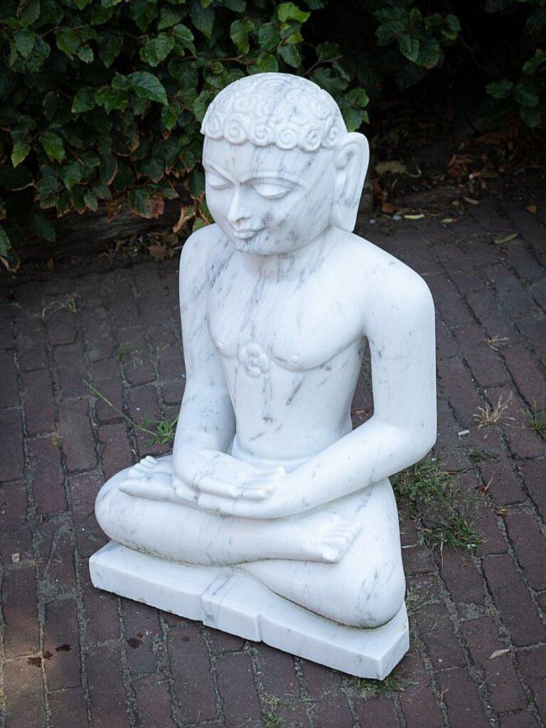 Marble Stone Jain Statue from India For Sale 2