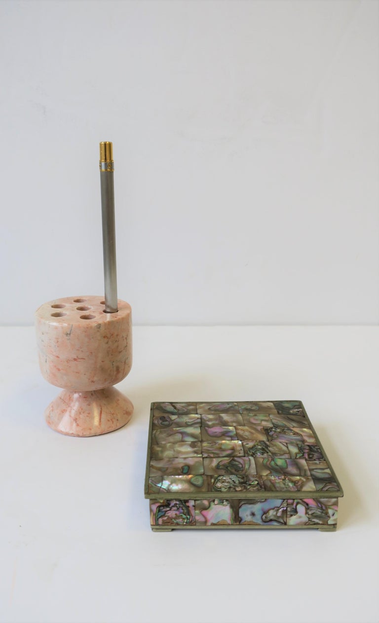 Marble Stone Pen Holder For Sale at 1stDibs