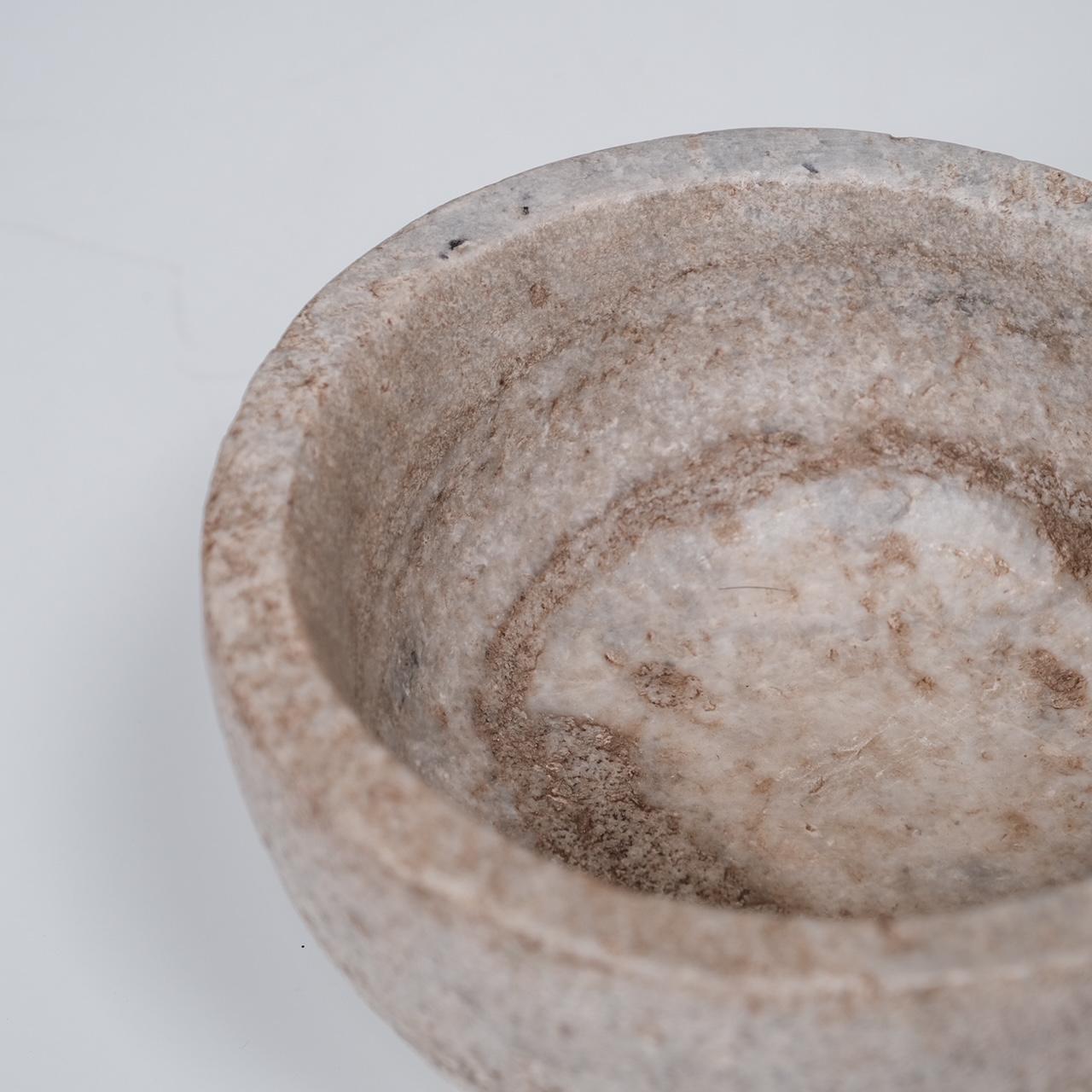 Marble Stone Primitive Bowls (3 available) For Sale 2