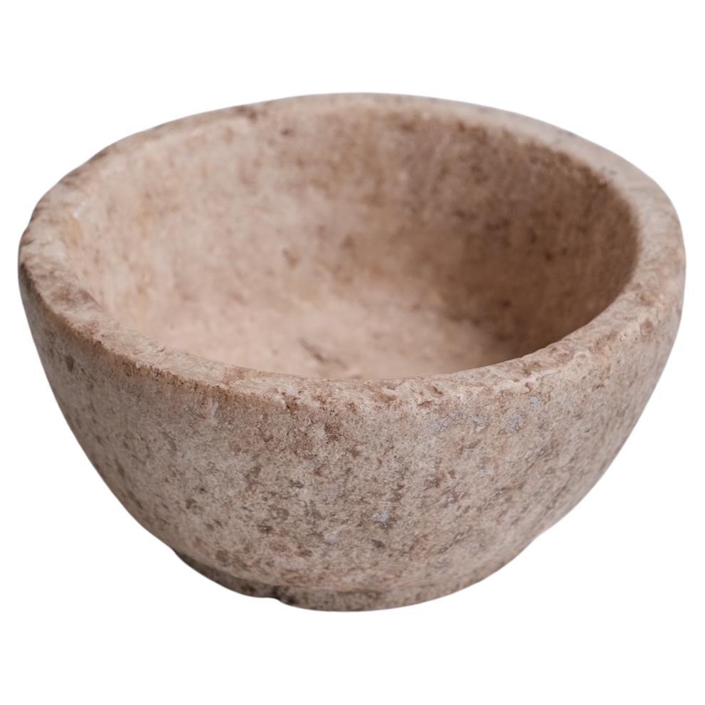 Marble Stone Primitive Bowls (2 available) For Sale