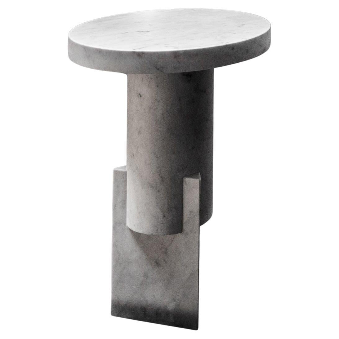 Marble Stylos Side Table by Oeuffice For Sale