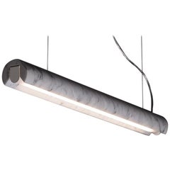 Marble Suspension Lamp, Block Round