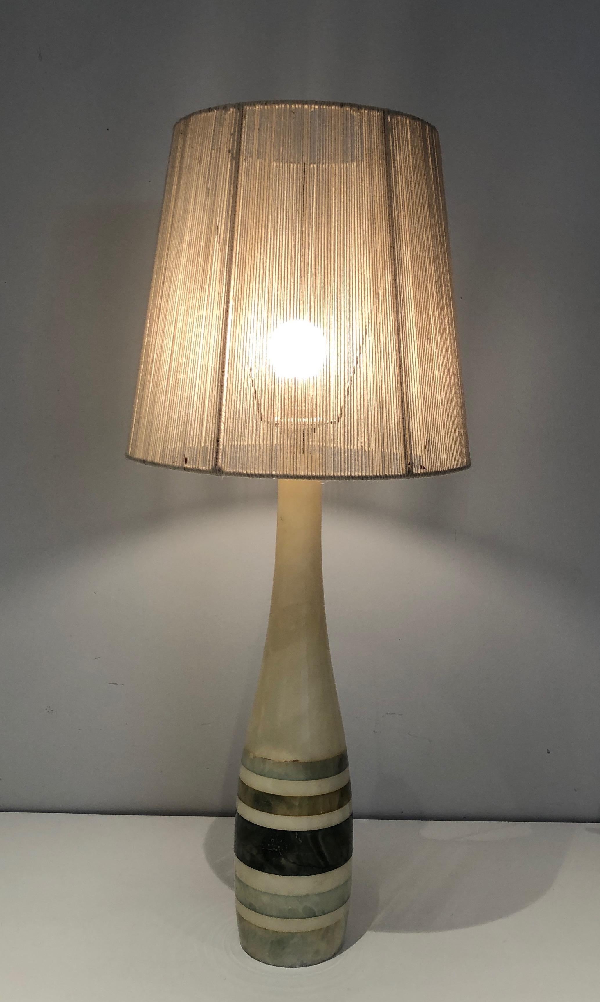Marble Table Lamp, Circa 1970 For Sale 5