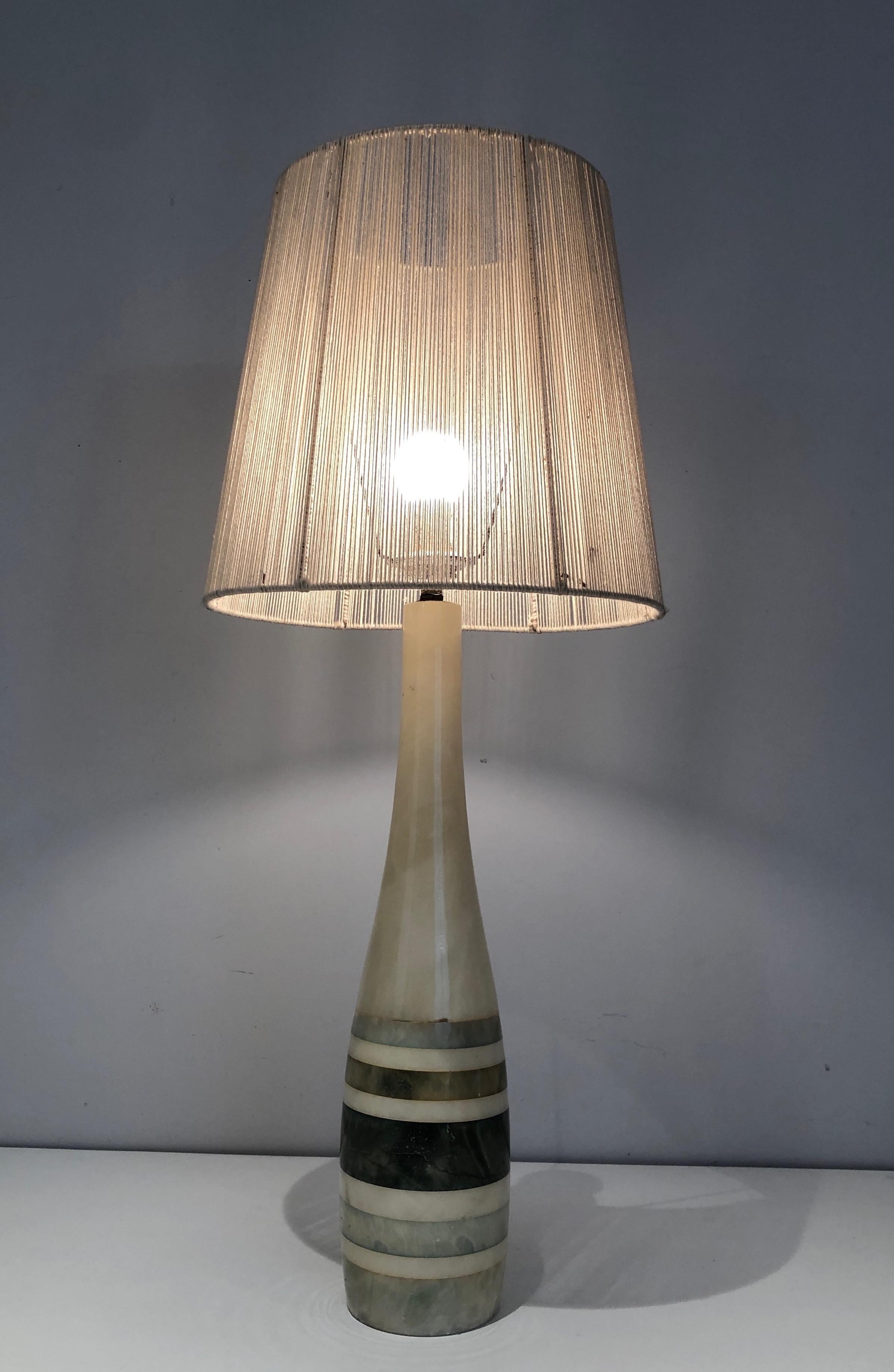 Marble Table Lamp, Circa 1970 For Sale 6