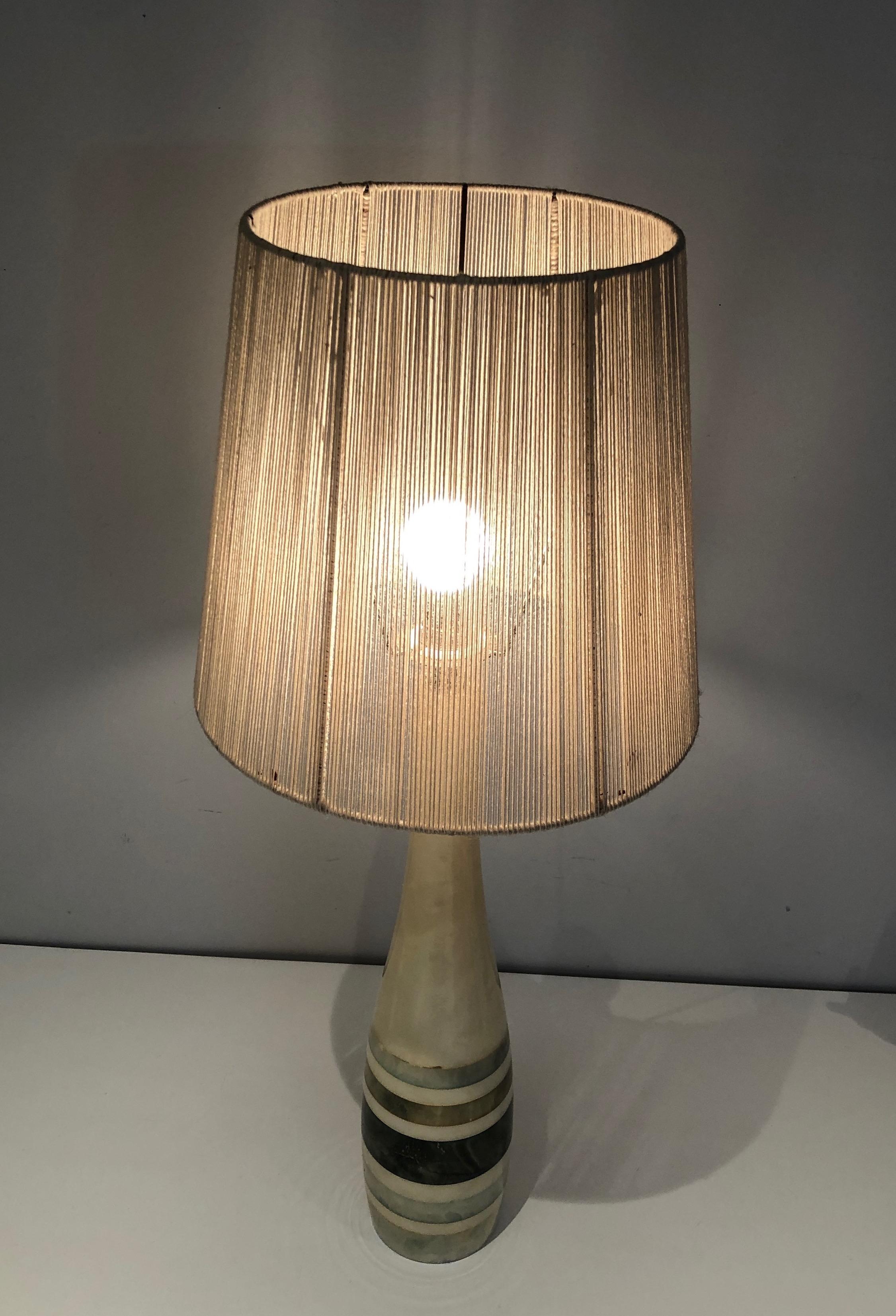 Marble Table Lamp, Circa 1970 For Sale 7