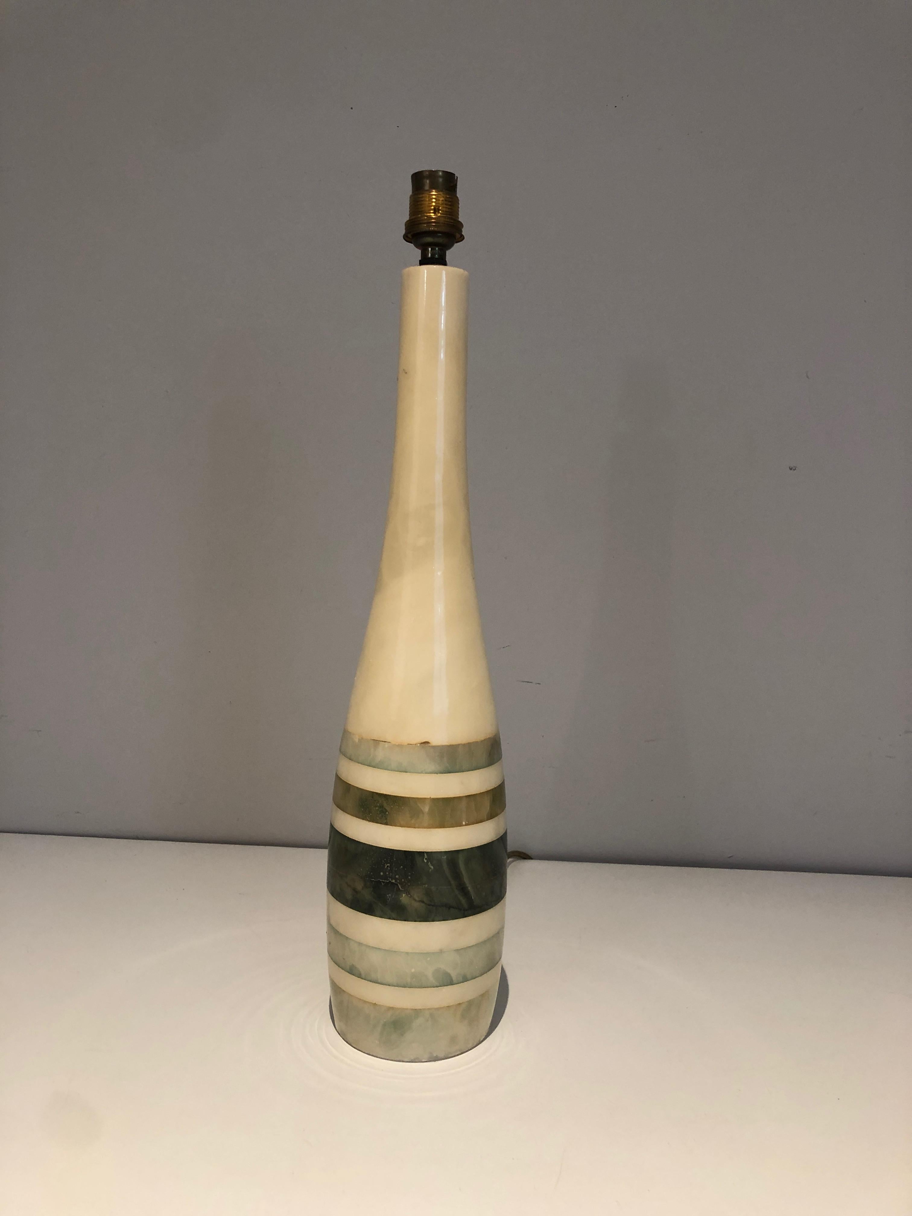 Marble Table Lamp, Circa 1970 For Sale 8