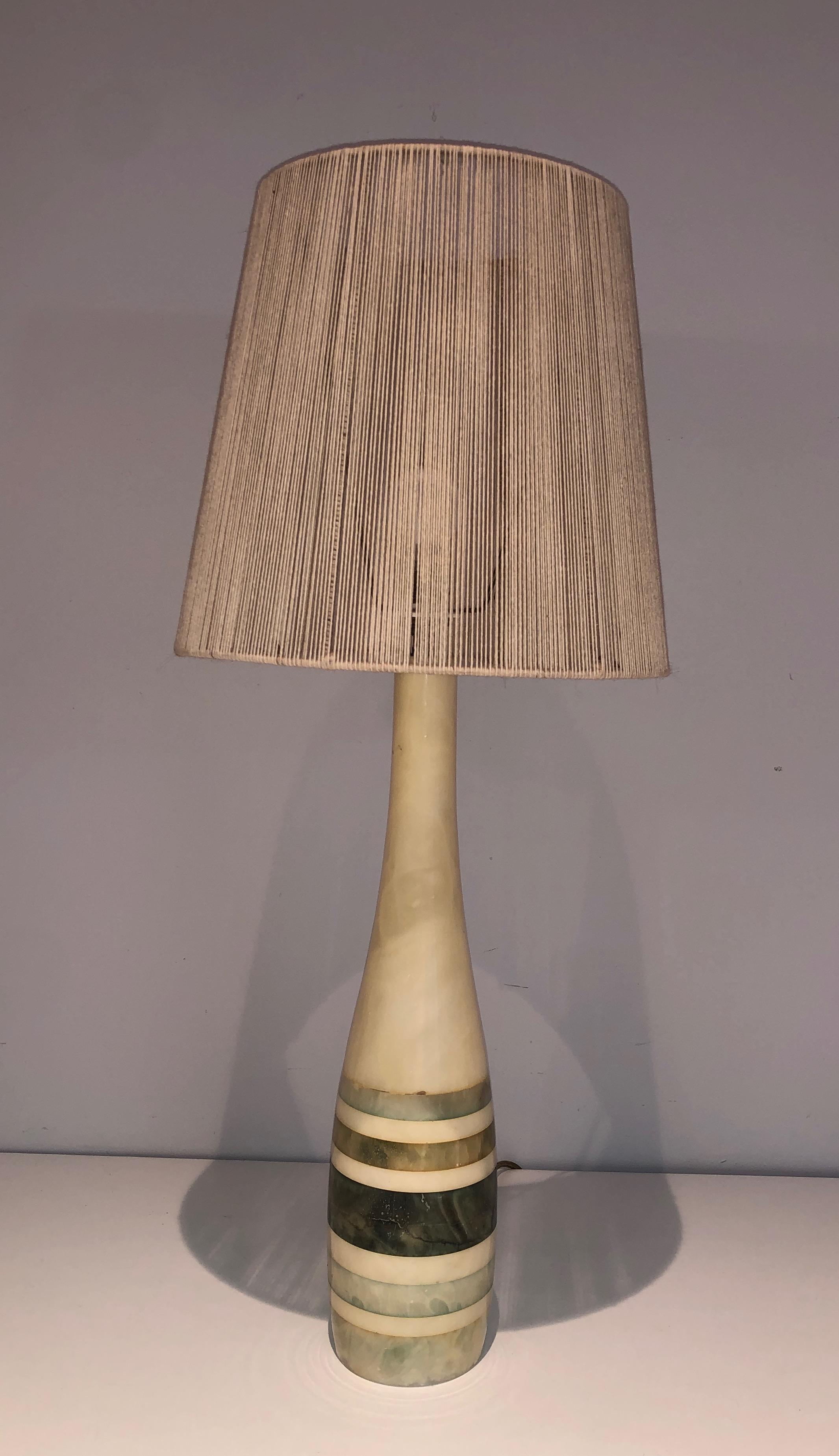 Marmor-Tischlampe, um 1970 im Angebot 11