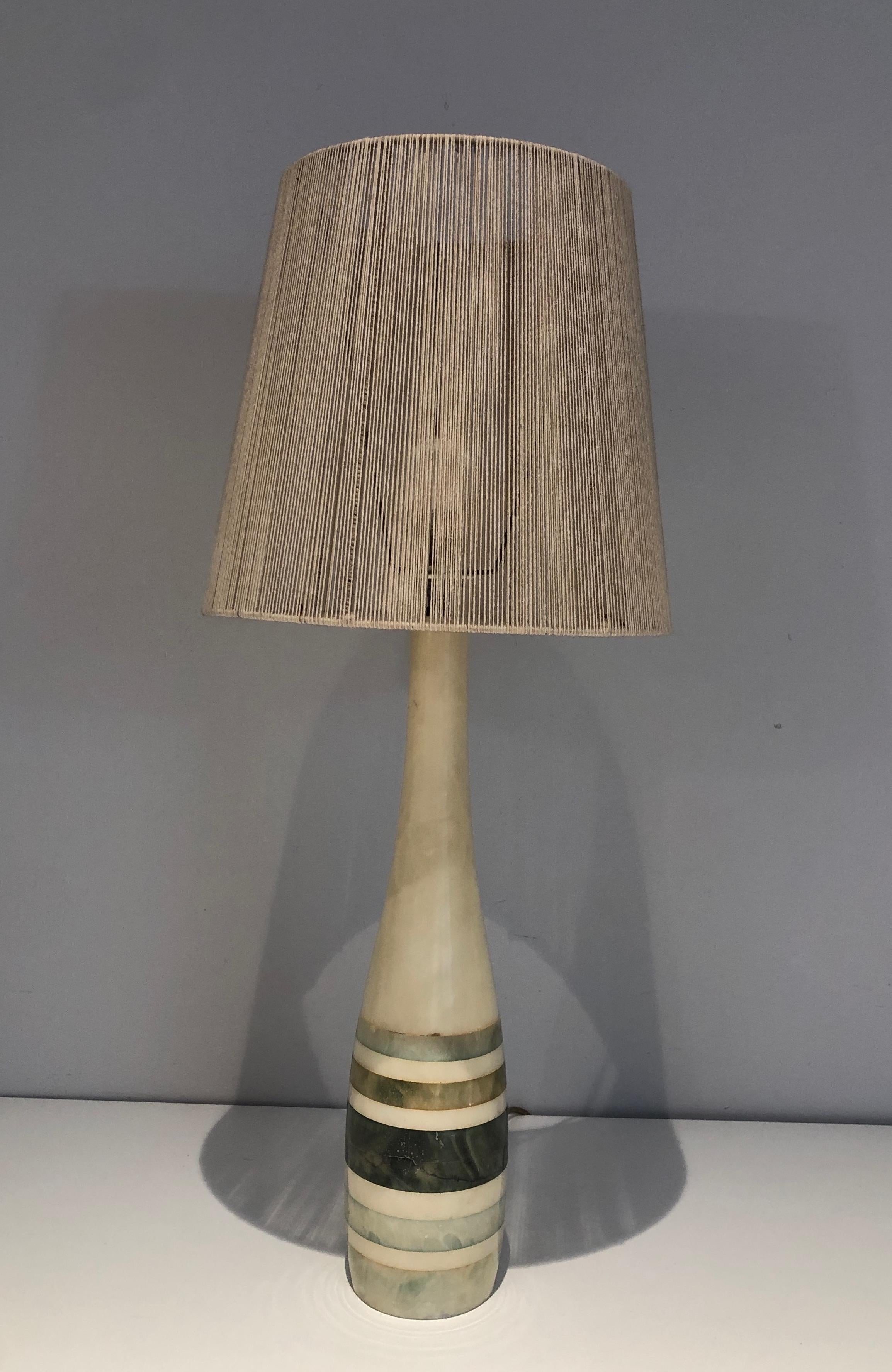 Mid-Century Modern Marble Table Lamp, Circa 1970 For Sale