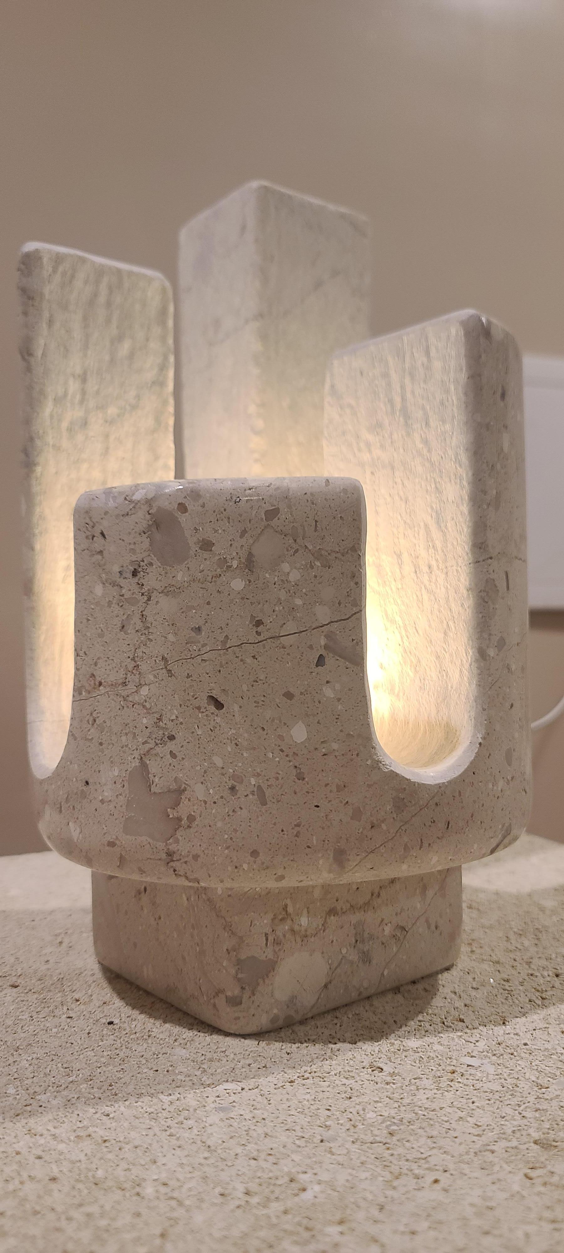 Travertine Marble Table Lamp