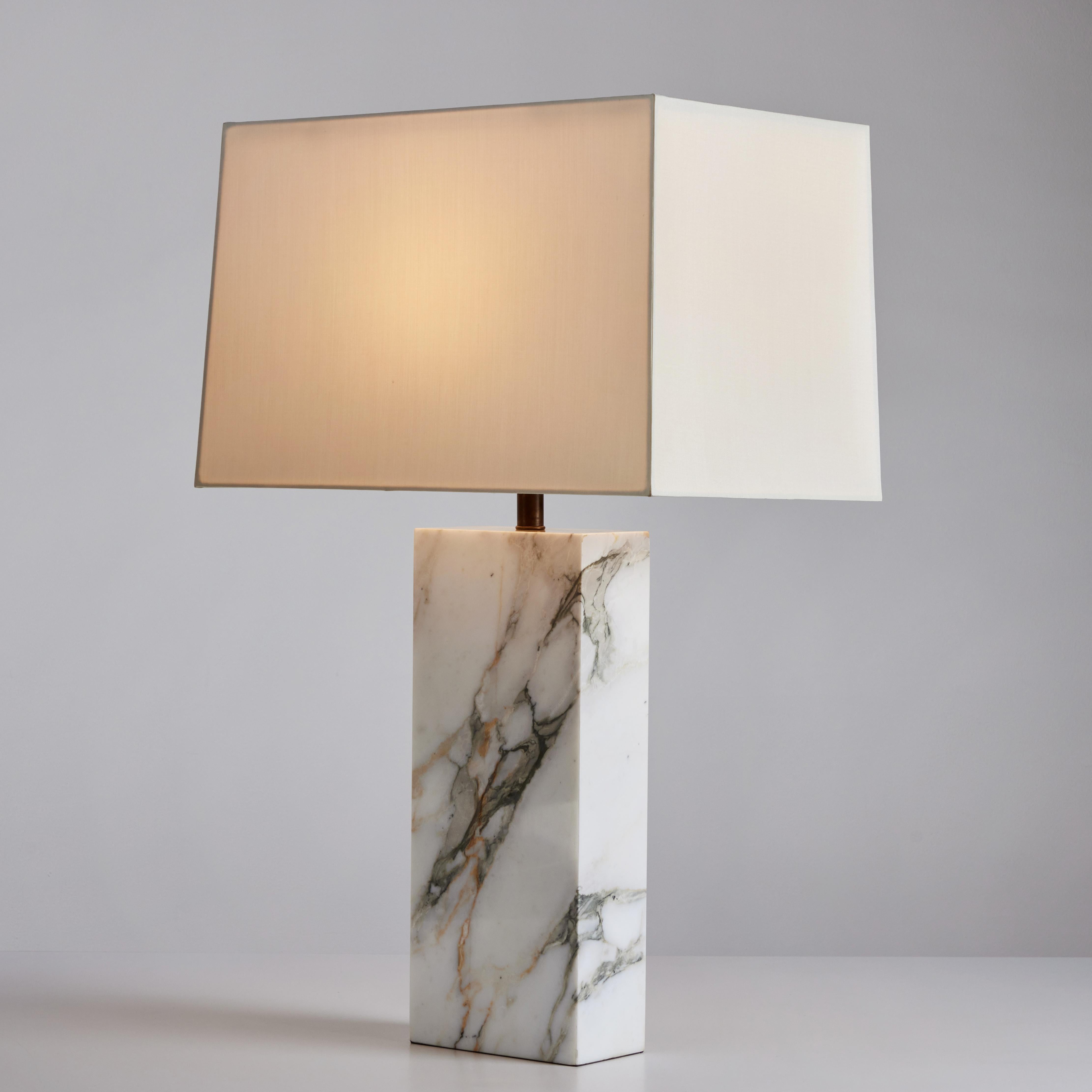 Mid-Century Modern Marble Table Lamp in the Style of T.H. Robsjohn-Gibbings For Sale