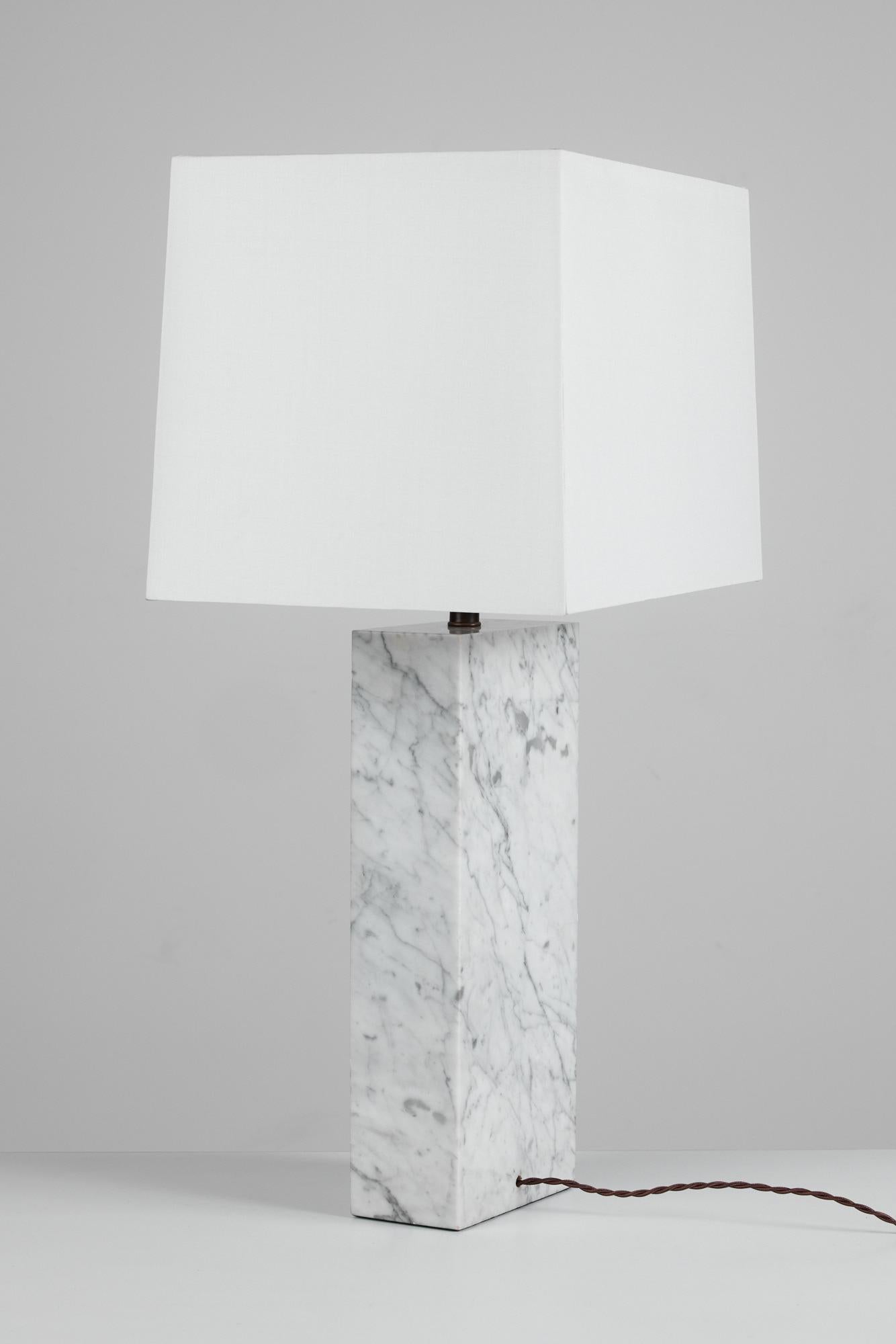 Polished Marble Table Lamp in the Style of T.H. Robsjohn-Gibbings For Sale