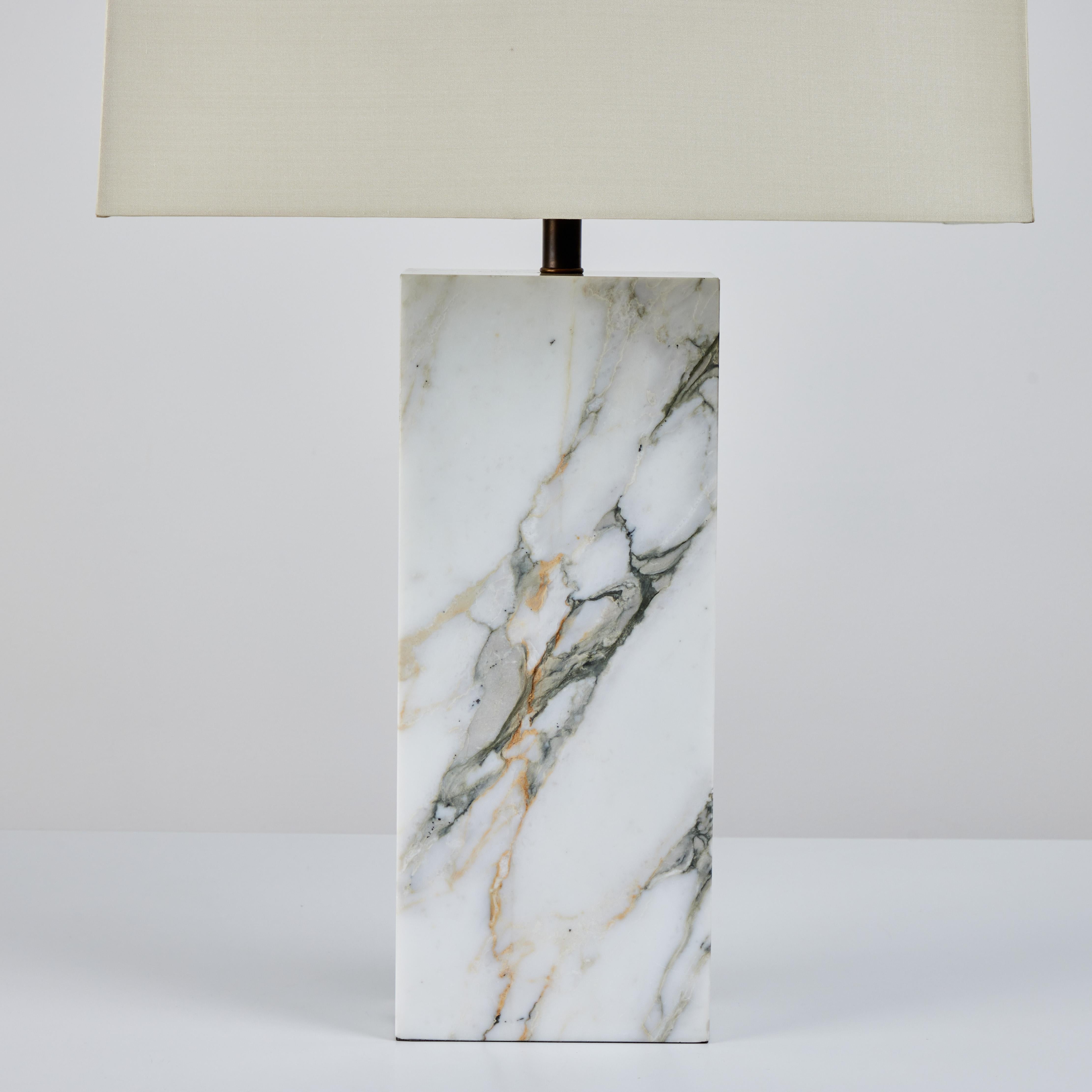 Marble Table Lamp in the Style of T.H. Robsjohn-Gibbings For Sale 1