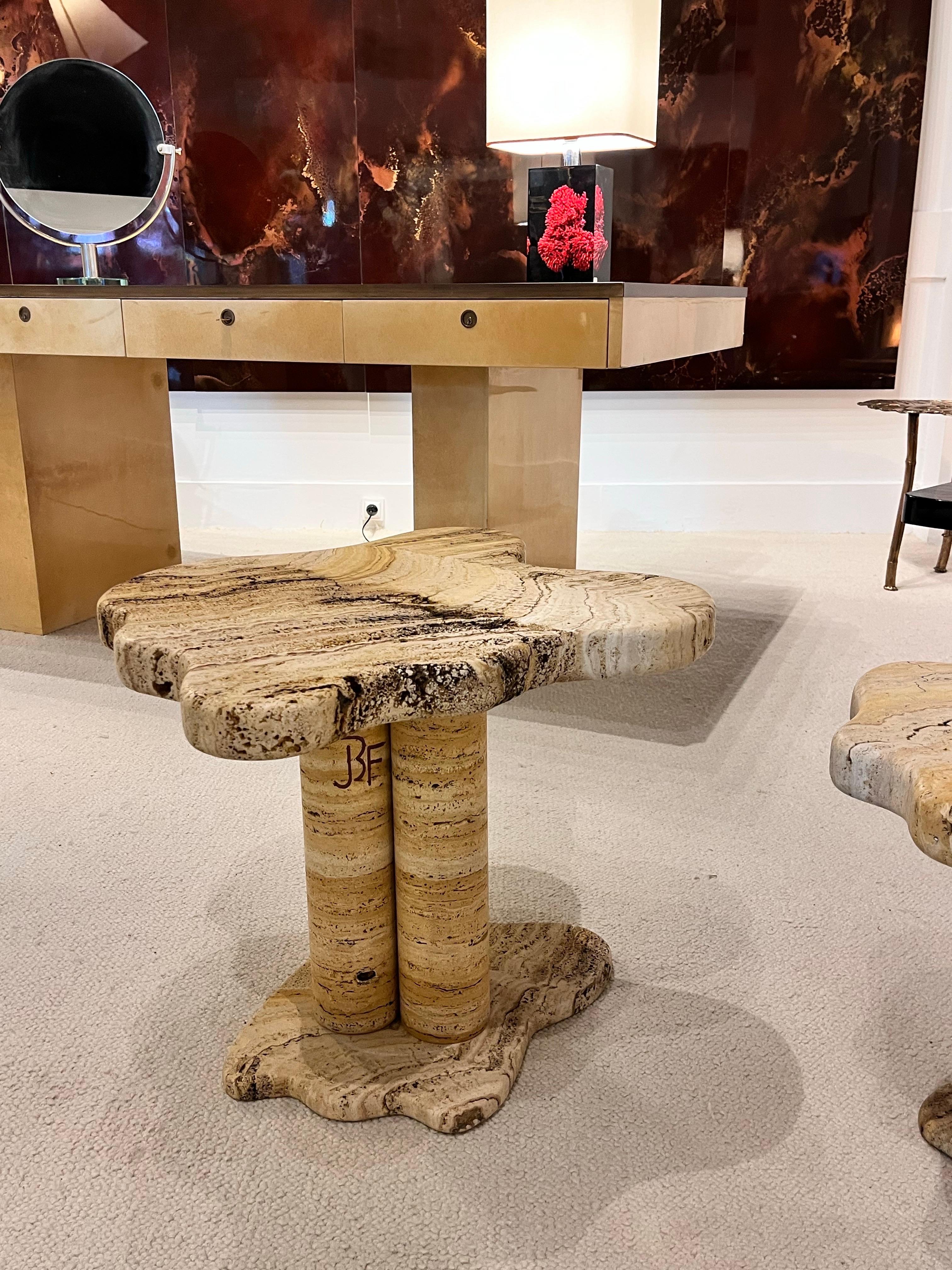 Marble  Tables By Jean Frederique Bourdier For Sale 4