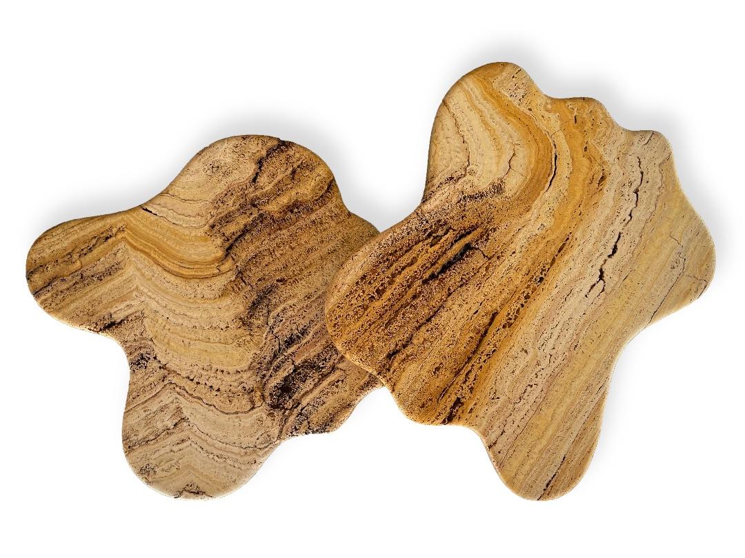 Organic Modern Marble  Tables By Jean Frederique Bourdier For Sale