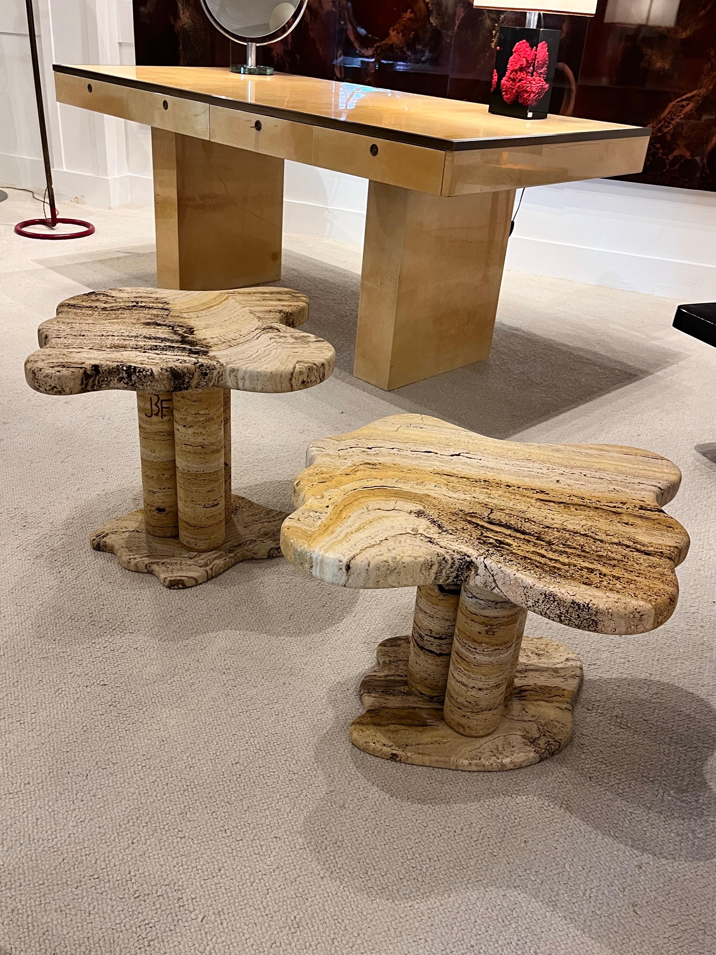 Marble  Tables By Jean Frederique Bourdier For Sale 2